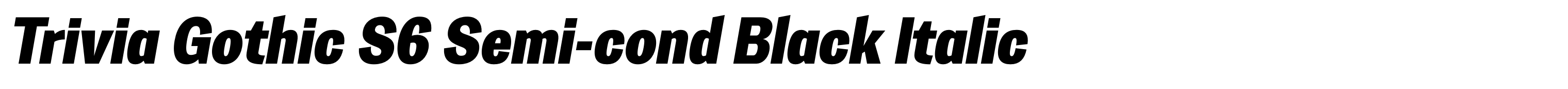 Trivia Gothic S6 Semi-cond Black Italic
